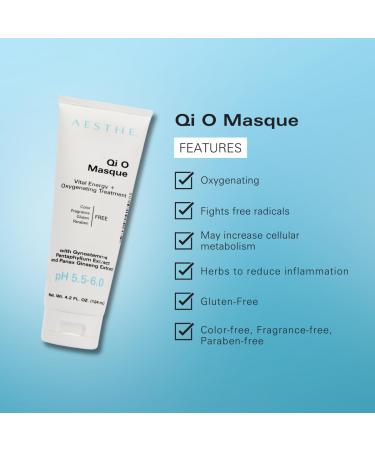 Aesthe Qi O Masque - Vital Energy Natural Herbal Mask for Oily Skin | Antioxidant-Rich Gynostemma & Ginseng | Detox & Smooth | 4.2 fl oz - Buy Online on GoSupps.com