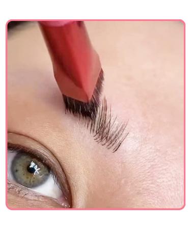 3Pcs Multi-Function Eyebrow Brush Set - Professional Three-Dimensional Concealer Makeup Brushes for Women and Girls - Red - Buy Online on GoSupps.com