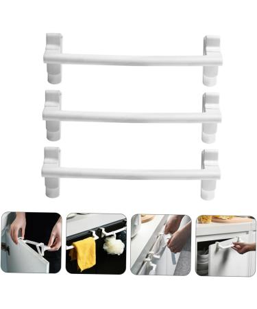 Zerodeko 3pcs Hook up Clothes Rack Over The Door Towel Rack Cabinet Door Towel Rack Clip-on Rack White Abs - Buy Online on GoSupps.com