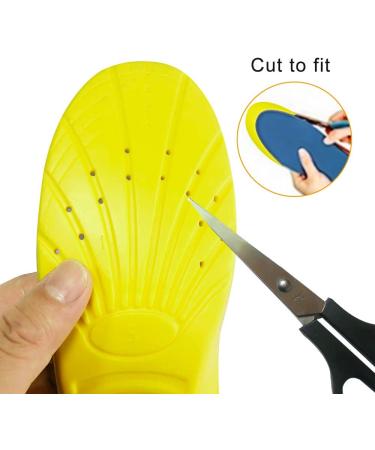 VoMii Memory Foam Insoles | Arch Support for Plantar Fasciitis | Shock Absorbing Shoe Inserts for Men, Women, Kids | Comfortable & Breathable | Relieve Foot Pain - Gray, Size L - Buy Online on GoSupps.com