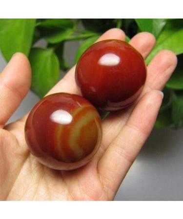 Dixinla Baoding Fitness Ball Natural South Red Agate Fitness Ball Handball Red Agate Fitness Ball Chinese Ball bead through 35mm - Buy Online on GoSupps.com