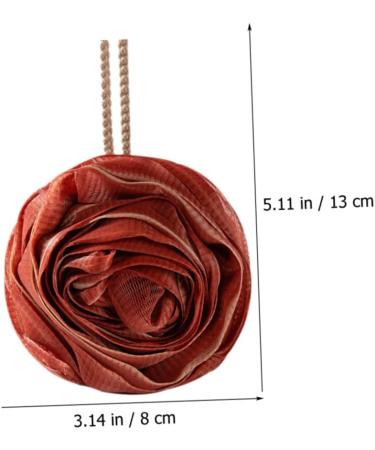 FRCOLOR 6 Pcs Rose Bath Flowers & Loofah Sponges | Exfoliating Shower Poufs for Relaxing Bath Experience - Ideal for Travel & Daily Use - Buy Online on GoSupps.com