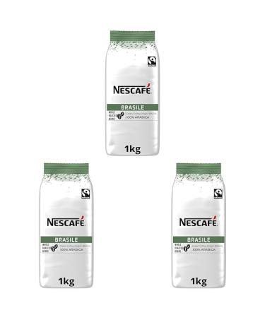 NESCAF Brasile Coffee Beans | 100% Arabica | Single Origin | Fairtrade | 1kg Packaging May Vary (Pack of 3) 1 kg (Pack of 3)
