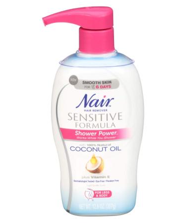 Nair Hair Remover Sensitive Shower Pwr Coconut Oil 12.6 Ounce (Pack of 2) - Buy Online on GoSupps.com