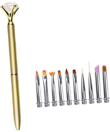 Beavorty 1 Set nail art pen nail polish liner nail painting brush nail decoration brush nail brush pen nail art brush nail drawng brush kit de manicura Nail Pen quartz 19.5*10cm Golden - Buy Online on GoSupps.com