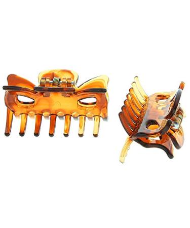Hair clips (brown) section clips gripping clips wave riders for long hair large