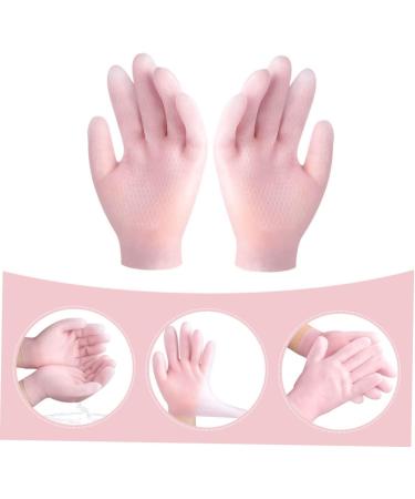 Ipetboom 1pair Moisturizing Gloves Silicone Socks Aging Hands Gloves Gel Gloves Dry Hand Grooming Gloves Dead Skin Moisturizing Repairing Gloves Sebs Pink Girl Women's Headgear 21.5x13cm - Buy Online on GoSupps.com