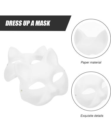 DIYEAH 10pcs Cat Mask - Unpainted Masquerade & Paper Mache Animal Masks for Dance Party - International Shipping Available - Buy Online on GoSupps.com