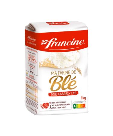 Francine Farine de Ble Tous Usages - French All Purpose Wheat Flour - 2.2 lbs (Pack Of 2) 2.2 Pound (Pack of 2)