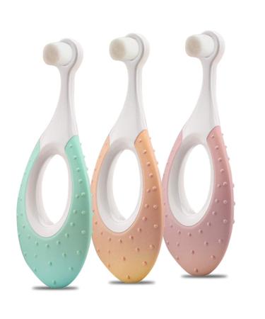 Baby Toothbrush & Toddler Toothbrush for Age 0-2 Years Old. Extra Soft Toothbrush with 10000 Soft Floss Bristle for Baby Gum Care, Dentist Recommended (3 Pack) - Buy Online on GoSupps.com