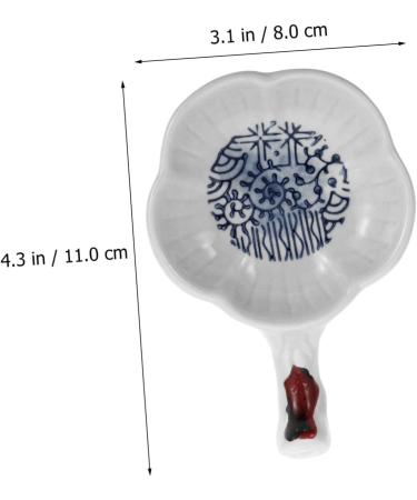 MAGICLULU 1pc Sauce Dish Vegetable Plate Ceramic Dipping Dish Pastry Plate Dipping Sauce Bowl Sauce Bowls Condiment Bowls Candy Plate Spice Dish Seasoning Dish Ceramics Household Spices 11X8X2CM Blue - Buy Online on GoSupps.com