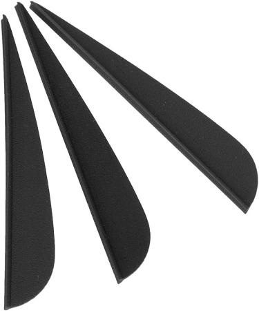 12 PCS 3 Archery Arrows Feathers - DIY Rubber Feather Fletching - Left/Right Wing Parabolic - Black - Buy Online on GoSupps.com