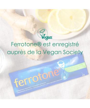 Ferrotone Iron Rich Water Food Supplement with Iron Apple Flavor and Vitamin C Your Vitality and Immunity to Natural 28 Sachets of 25 ml - Buy Online on GoSupps.com