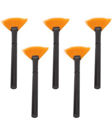 Qukaim Facial Fan Brush Fan Mask Brush Set of 5 Long Handle Facial Applicator Brushes for Mud Mask Blush Glycolic PeelSoft Makeup Tools - Buy Online on GoSupps.com