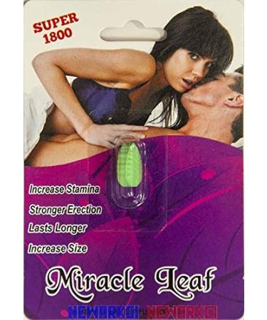 1 Pack Miracle Leaf Super 1800 The Ultimate Male Enhancement 72 Hours
