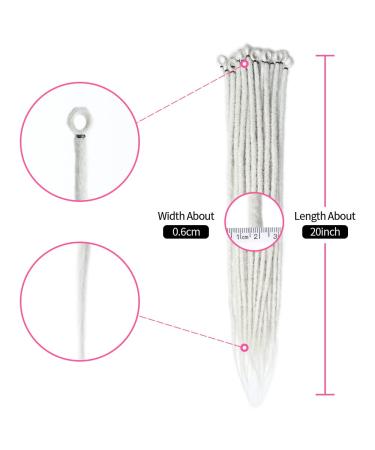Shop Dsoar 0.6cm Handmade Synthetic Dreadlock Extensions - 20 Inch 20 Strand Crochet Hair Soft Hip-Hop Style - Color 61# | International Shipping Available - Buy Online on GoSupps.com