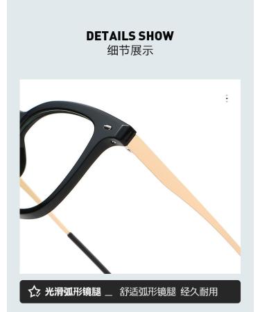 Metal TR90 Square Frame Blue Light Blocking Glasses for Men & Women - Anti-UV Computer & Reading Glasses - 50mm Gray - Buy Online on GoSupps.com