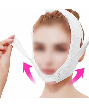 Face Lifting Slimming Belt Facial Cheek V Shape Lift Up Thin Mask Strap Face Line Double Chin Reduce White Picture 4 - Buy Online on GoSupps.com