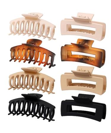 8 pieces of hair clip tall 11cm ladies hair clips set matt hair clip for thick hair thin hair hair accessories can be used as a gift (set 3) - Buy Online on GoSupps.com