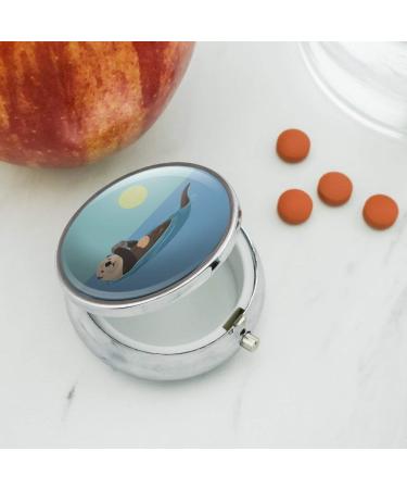 Sea Otter Eating Giant Clam Pill Case - Unique Trinket Gift Box for Nature Lovers | Shop Internationally - Buy Online on GoSupps.com