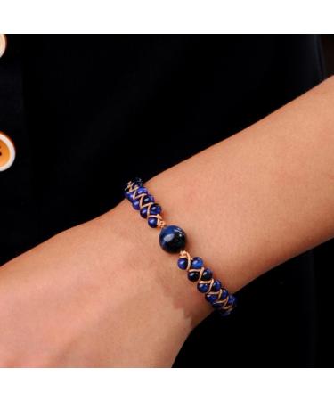 GLEAVI Anti Motion Sickness Bracelet - Wear-resistant Blue Agate & Tiger Eye Stone for Men & Women | Stylish Pregnancy & Nausea Relief Accessory - Buy Online on GoSupps.com