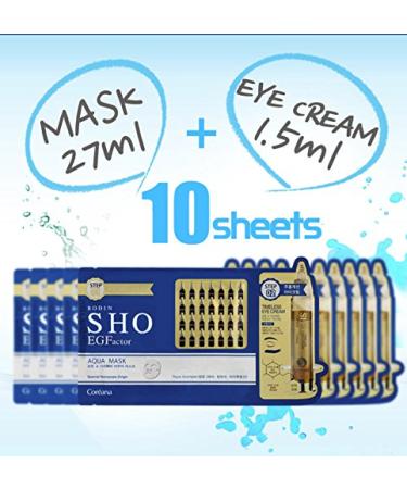 Wrinkle Reducing 2 Step Aqua Mask with Eye Cream - Hydrating Face Masks for Fine Lines - 10 Count - Buy Online on GoSupps.com