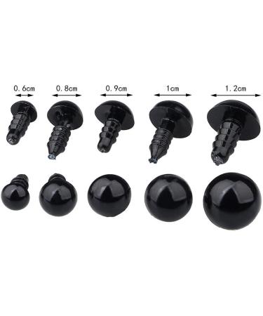 200pcs Black Plastic Safety Eyes for Toy Making and DIY Crafts - 6-12mm - Buy Online on GoSupps.com