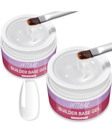 Intobas 2*15g Builder Gel for nails Clear gel nail polish UV set assembly gel for nails UV/LED nail builder gel for nail extensions extensions nail art sticker - transparent 2 -clear