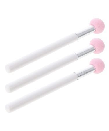 BinaryABC Foundation Sponge Powder Brush Makeup Puff Makeup Brush Sponge Applicator Concealer Brush 3Pcs (Pink)