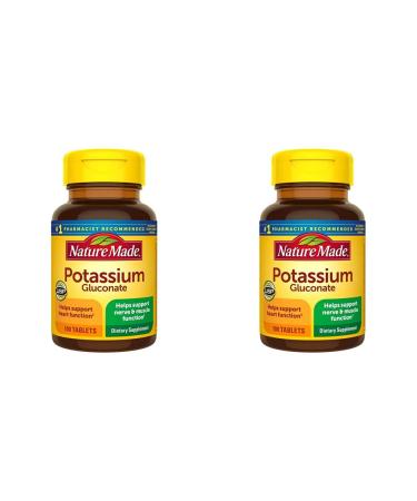 Nature Made Potassium Gluconate 550mg 100 Tablets (Pack of 2)