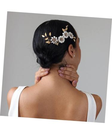 Housoutil Rhinestone Hair Side Comb Hair Rhinestones Bridal Hair Clip Rhinestone Bridal Side Combs Floral Vintage Hair Bridal Shower Headpiece Hair Pin Bride Wedding Crystal Flower - Buy Online on GoSupps.com