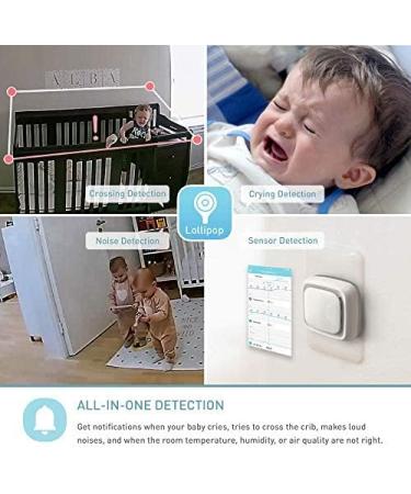 Lollipop Baby Monitor (Cotton Candy) - Contactless Breathing & Crying Monitoring - WiFi Smart AI Camera - Buy Online on GoSupps.com