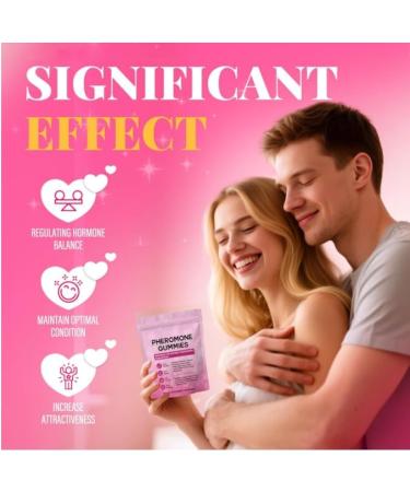Pheromone Gummies For Women Strawberry Flavor Improve Social Attraction And Confidence 60 Gummies 1 pcs - Buy Online on GoSupps.com