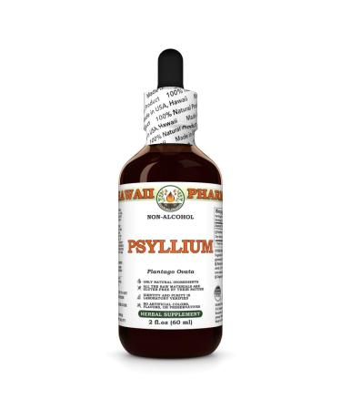 Psyllium (Plantago Ovata) Dry Seed Glycerite Made in Hawaii Organic Raw Materials All Natural Vegan Lab Tested Alcohol-Free Liquid Extract - 2 fl.oz 2 Fl Oz (Pack of 1)