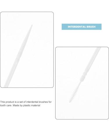 Supvox Interdental Brushes - 200 Pieces Safe Plastic Tooth Cleaning Tool for Adults (White) | Perfect for Dental Hygiene & Care - Buy Online on GoSupps.com