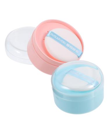 Ipetboom Bo te Houppette Pour Poudre Corporelle B b 2 Pi ces Rose Et Bleu Bo te Herm tique Petit Format Pour Maison Et Voyage