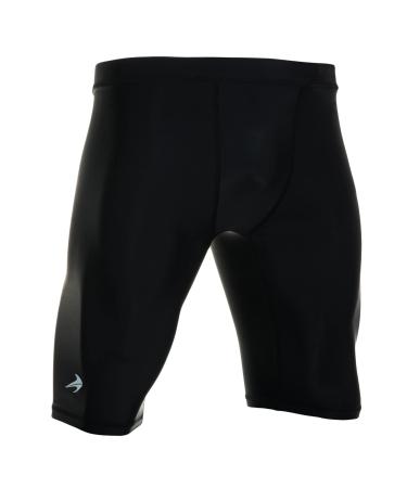CompressionZ Compression Shorts Men - Sport Spandex Compression Underwear Black 9" Large