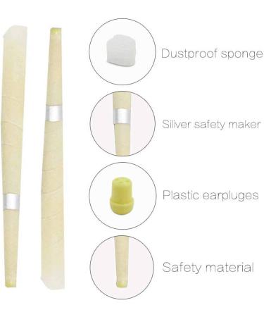 Pack of 10 Natural Beeswax Ear Candles - Effective Ear Wax Removal with Protective Discs for Healthy Care - Buy Online on GoSupps.com