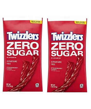 Sugar Free Strawberry Twizzlers 5 Ounce Theater Size Pack 2 Bags