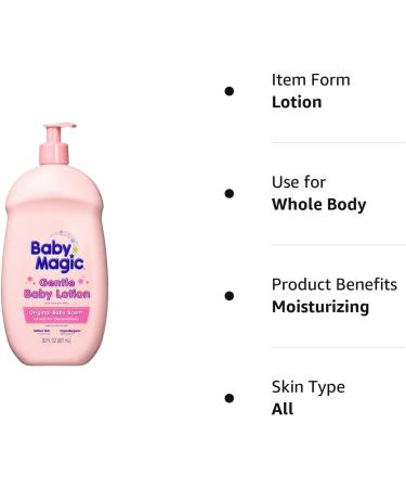 Baby Magic Gentle Baby Lotion Original Baby Scent 30 fl oz - 2 Pack | Moisturizing Formula for Delicate Skin - Buy Online on GoSupps.com