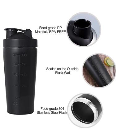 Buy Suuwwn Stainless Steel Protein Shaker - 700ml 2-Pack | Perfect for Supplements & Fitness Shakes - Buy Online on GoSupps.com