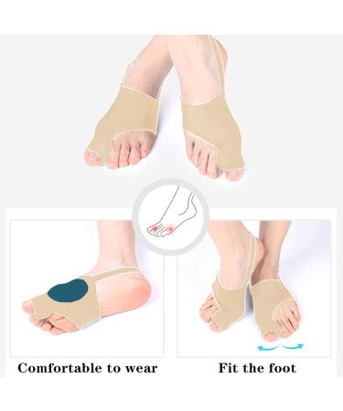 Bunion Splint & Corrector for Pain Relief - Hallux Valgus Correction & Big Toe Straightener for Men & Women - Day Night Support (Beige) - Buy Online on GoSupps.com