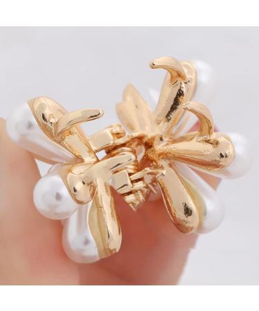 10 Pcs Small Pearl Flower Hair Clips - Sweet Mini Claw Clips for Women and Girls | Decorative Bangs Accessories - Buy Online on GoSupps.com