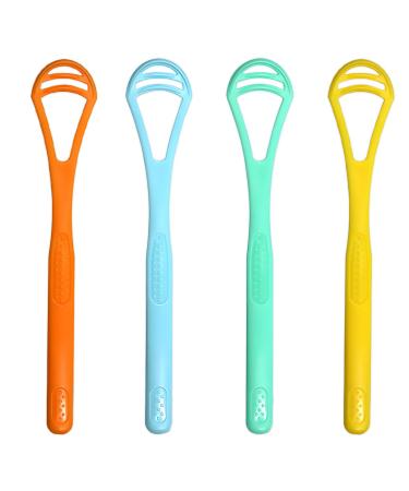 WKRTDY set of 4 tongue cleaners gently and effectively removes bacterial plaque. Bad breath With tongue brush for perfect cleaning results