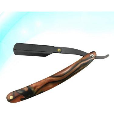 Beaupretty Vintage Straight Razor with Wooden Handle - Black Barber Steel Shaving Knife for Men | Home & Salon Use - Buy Online on GoSupps.com