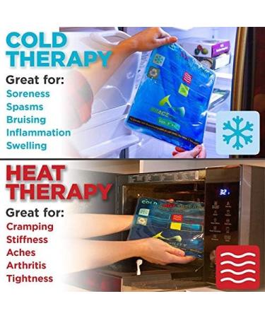 BraceAbility Reusable Heat/Ice Pack for Injuries - Kid Friendly Hot and Cold Therapy Gel Compress - Large Microwavable Hip Wrap Back or Knee Pain Aid - (9 x 11) - Buy Online on GoSupps.com