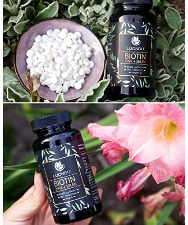 High Dosed Biotin 10 000 mcg - 365 Vegan Tablets for Hair Skin & Nails | Zinc & Selenium Complex | International Shipping - Buy Online on GoSupps.com