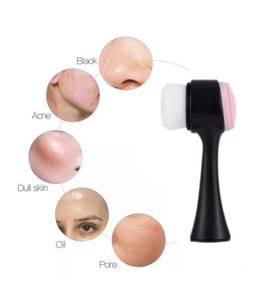 Manual Face Scrubber & Silicone Cleansing Brush - 2 in 1 Exfoliating Face Wash Tool for All Skin Types - Buy Online on GoSupps.com