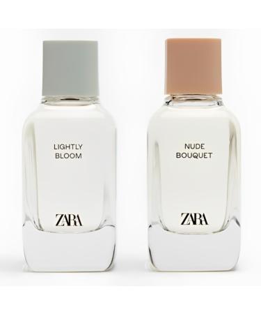 Zara Lightly Bloom + Nude Bouquet Perfume for Women EDP Eau De Parfum 2x 100 ML (3.4 FL. OZ)