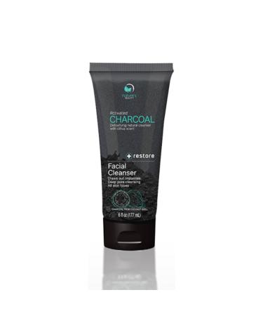 Nature s Beauty Activated Charcoal Facial Cleanser  Made in USA  Detoxifying Natural Cleanser with Citrus Scent  Revives and Refines Skin  Charcoal from Coconut Shell  For Men and Women - 6 fl oz
